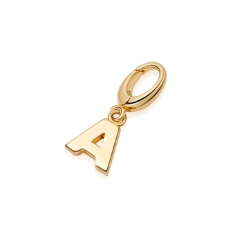 Initial 'A' Biography Charm in Yellow gold vermeil | Astley Clarke