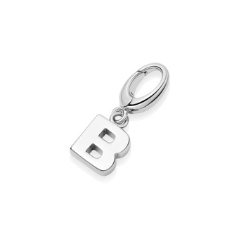 Silver Initial 'B' Biography Charm