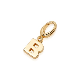Initial 'B' Biography Charm in Yellow gold vermeil | Astley Clarke