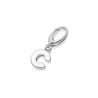 Silver Initial 'C' Biography Charm