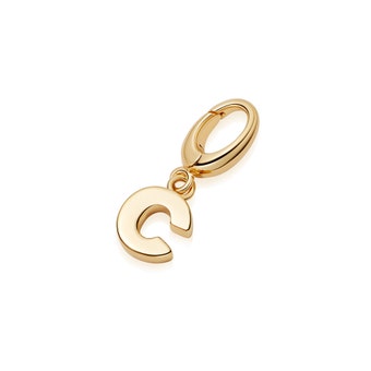 Initial 'C' Biography Charm in Yellow gold vermeil | Astley Clarke
