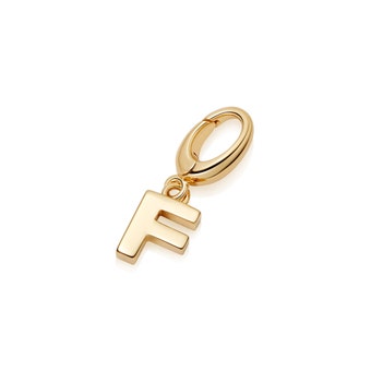 Initial 'F' Biography Charm in Yellow gold vermeil | Astley Clarke
