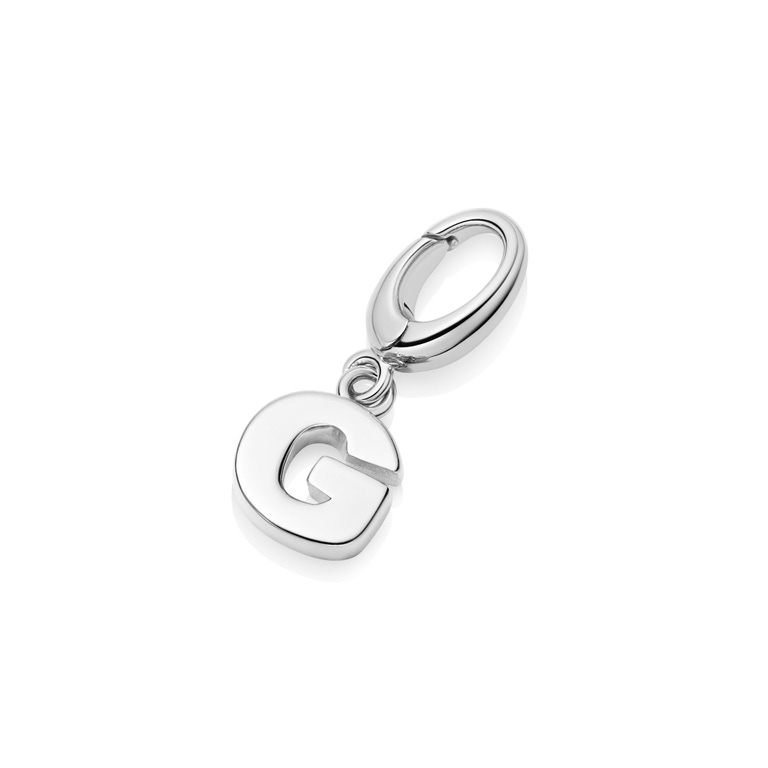 Silver Initial 'G' Biography Charm