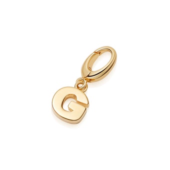 Initial 'G' Biography Charm in Yellow gold vermeil | Astley Clarke
