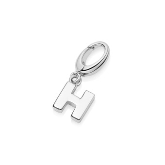Silver Initial 'H' Biography Charm