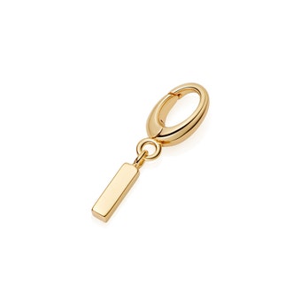 Initial 'I' Biography Charm in Yellow gold vermeil | Astley Clarke