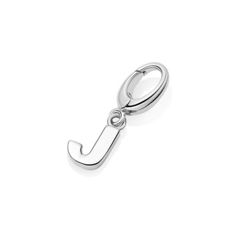 Silver Initial 'J' Biography Charm