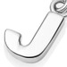 Silver Initial 'J' Biography Charm