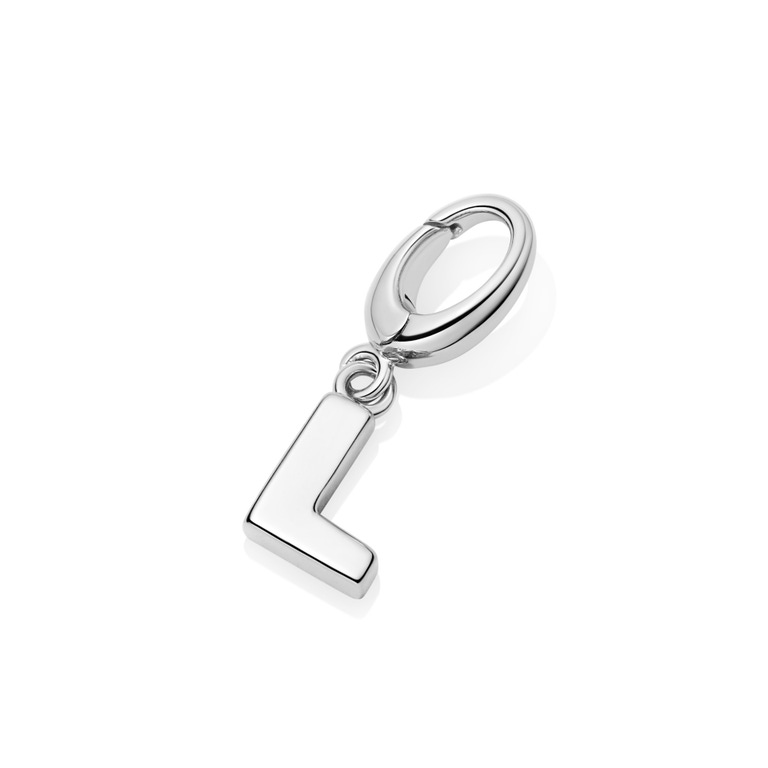 Silver Initial 'L' Biography Charm