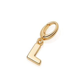 Initial 'L' Biography Charm in Yellow gold vermeil | Astley Clarke