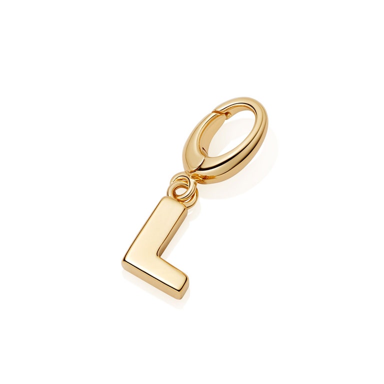 Initial 'L' Biography Charm in Yellow gold vermeil | Astley Clarke