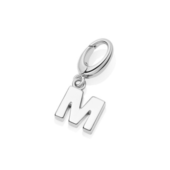 Silver Initial 'M' Biography Charm