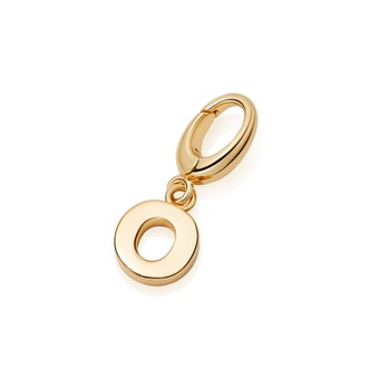 Gold Initial 'O' Biography Charm