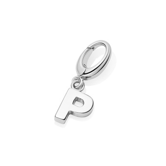 Silver Initial 'P' Biography Charm