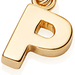 Initial 'P' Biography Charm Yellow Gold Vermeil