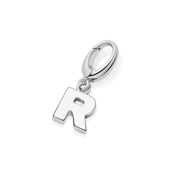 Silver Initial 'R' Biography Charm