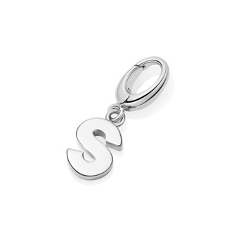 Silver Initial 'S' Biography Charm