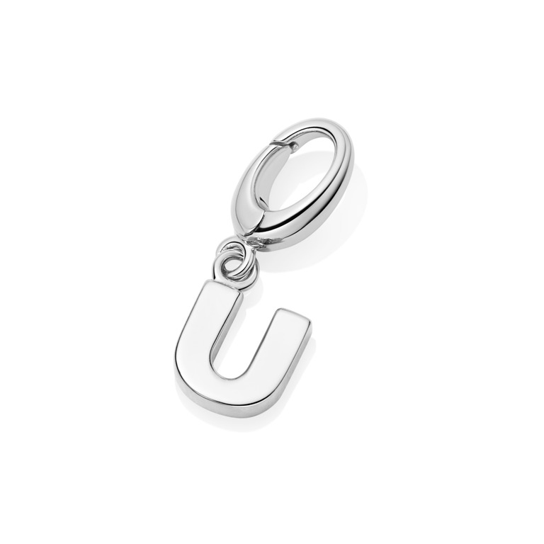 Silver Initial 'U' Biography Charm