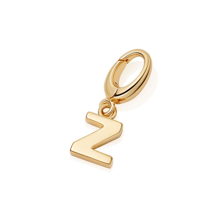 Gold Initial 'Z' Biography Charm