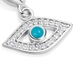 Silver Biography Evil Eye Charm