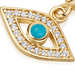 Gold Biography Evil Eye Earing Charm
