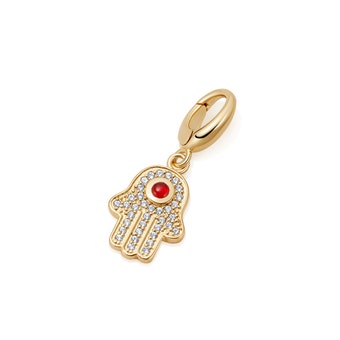 Gold Biography Hamsa Charm