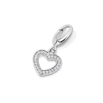 Silver Biography Heart Charm