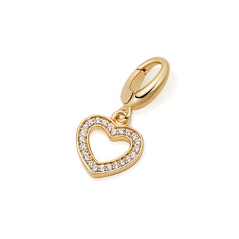 Gold Biography Heart Charm