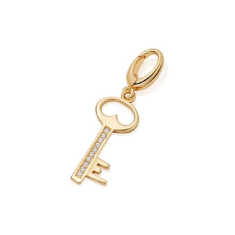 Gold Biography Key Biography Charm