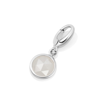 Silver Biography Moonstone Charm
