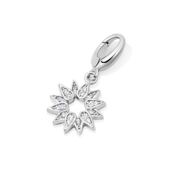 Silver Biography Sun Charm