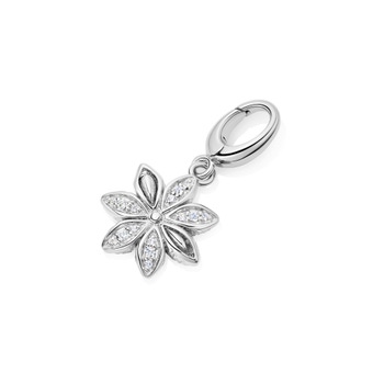 Silver Biography Star Anise Charm