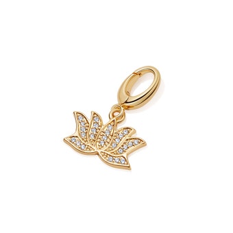 Lotus Biography Charm in Yellow Gold Vermeil