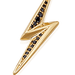 Lightning Bolt Black Spinel Biography Charm in Yellow Gold Vermeil