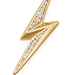 Lightning Bolt White Sapphire Biography Charm in Yellow Gold Vermeil