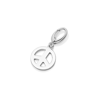 Silver Biography Mini Peace Charm