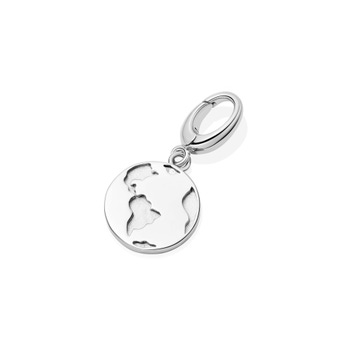 Silver Biography Earth Charm