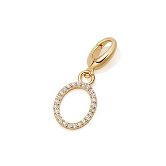 Gold Biography Open Oval Charm