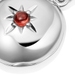 Silver Biography January Birthstone Garnet Locket Charm