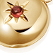 Gold Biography January Birthstone Garnet Locket Charm