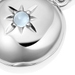 Silver Biography March Birthstone Aquamarine Locket Charm