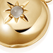 Gold Biography March Birthstone Aquamarine Locket Charm