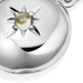 Silver Biography August Birthstone Peridot Locket Charm