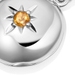 Silver Biography November Birthstone Citrine Locket Charm