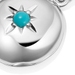Silver Biography December Birthstone Turquoise Locket Charm