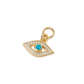 Gold Biography Evil Eye Earing Charm