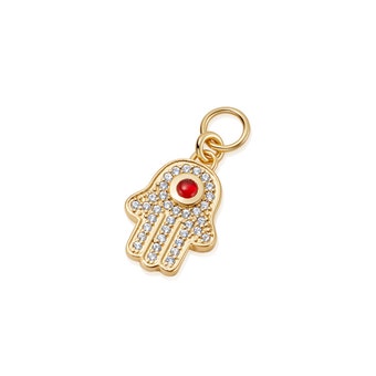 Gold Biography Hamsa Earring Charm