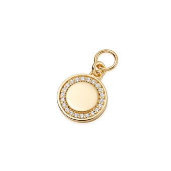 Cosmos Biography Jump Ring Charm in yellow gold vermeil