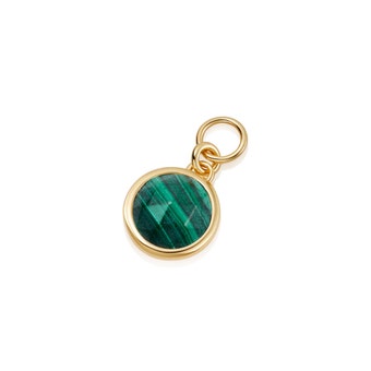 Gold Biography Malachite Earring Charm