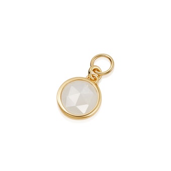 Gold Biography Moonstone Earring Charm